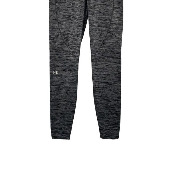 Under Armour Cold Gear Leggings High Waisted Space Dye Gray Full Length Athletic - Picture 5 of 7